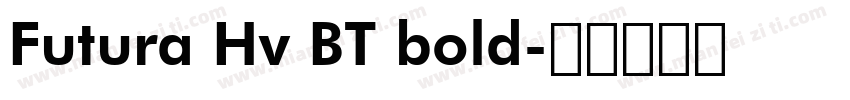 Futura Hv BT bold字体转换